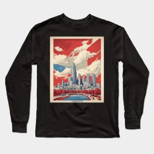 Charlotte North Carolina United States of America Tourism Vintage Poster Long Sleeve T-Shirt